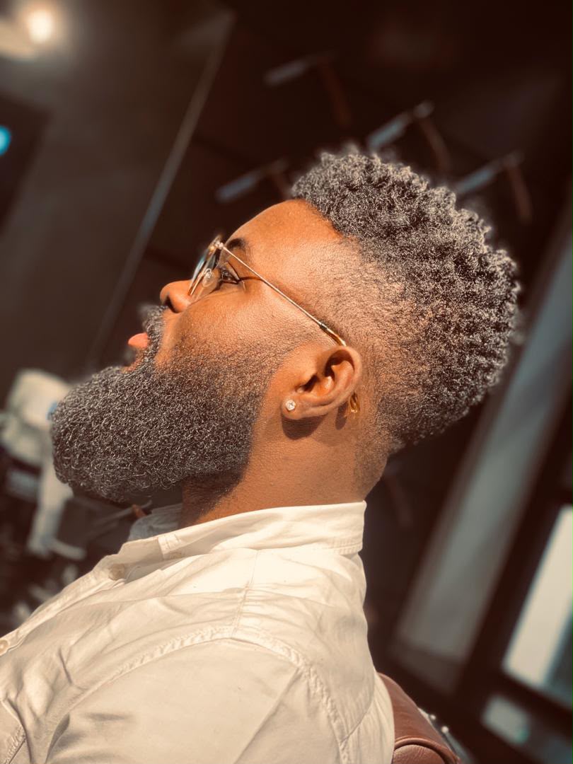 Textured fade with beard